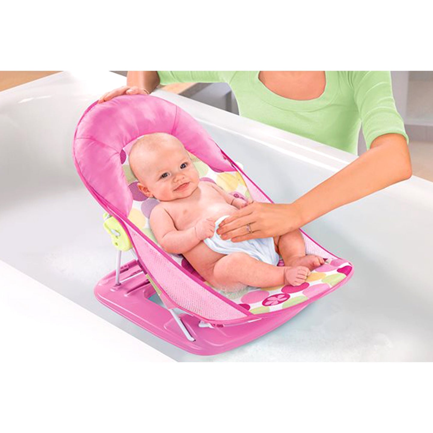 Summer Infant Mothers Touch Deluxe Baby Bather Circle Daisy || Birth+ to 9months || Distress Box