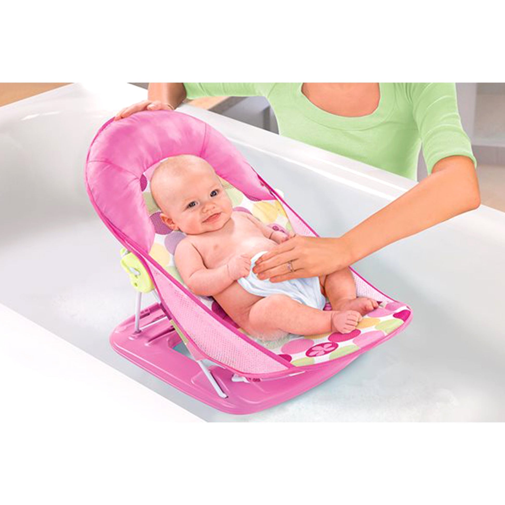 Summer Infant Mothers Touch Deluxe Baby Bather Circle Daisy || Birth+ to 9months || Distress Box