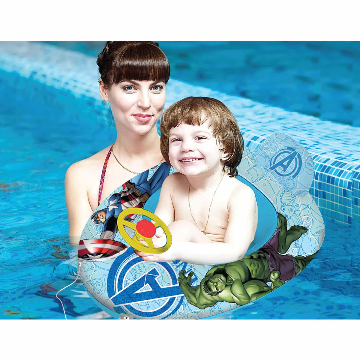 Marvel Avengers Inflatable Swim Boats for Kids, Beach Floaties for Summer Swim Party, Leakage Proof Valve Design || 3-8 Years - Toys4All.in