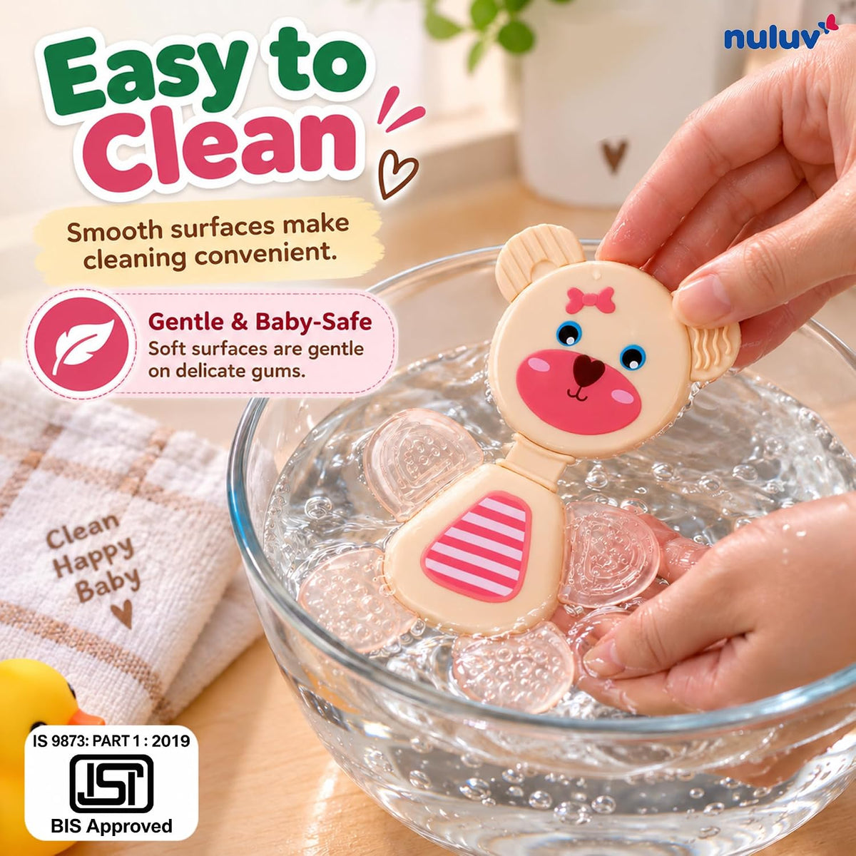 Nuluv Water Filled Teether (Flexi Bear) - BPA Free