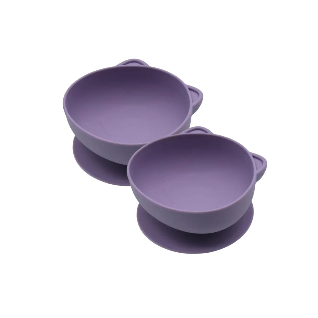 Melii Silicone Suction Bowl -  2-pack  Purple