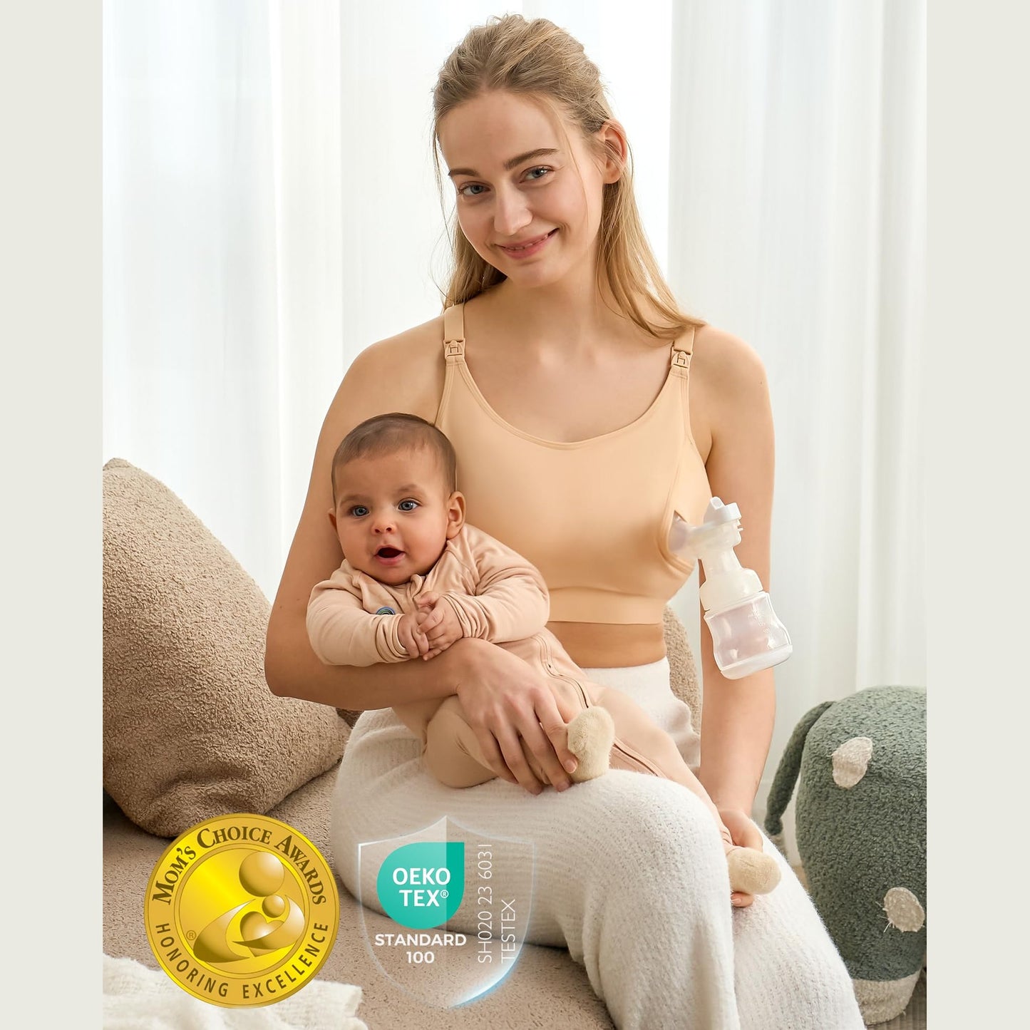 Momcozy Maternity Accessory YN08-Hands-Free Pumping Bra - Skin