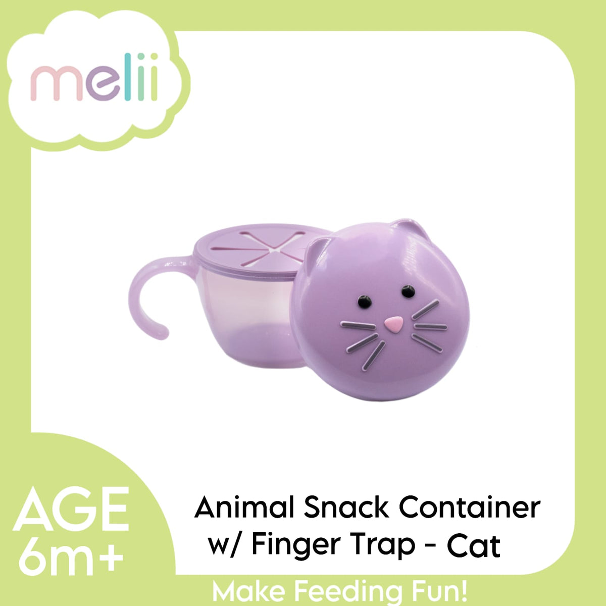 Melii Snack Container with Finger Trap 3 to 24 Months