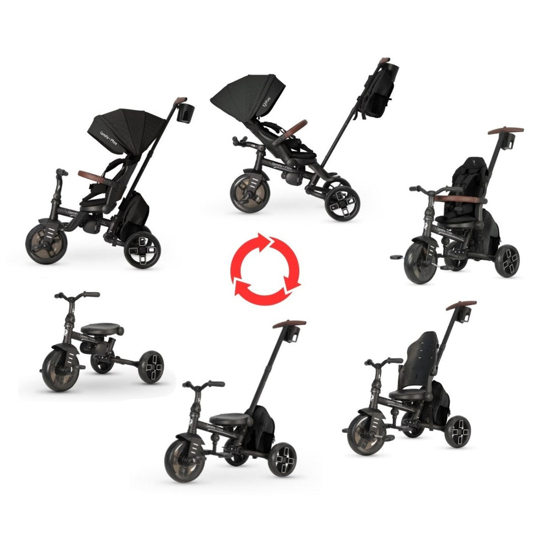 Qplay Stroller Comfo Max 7in1 Grey 10 to 72 Months