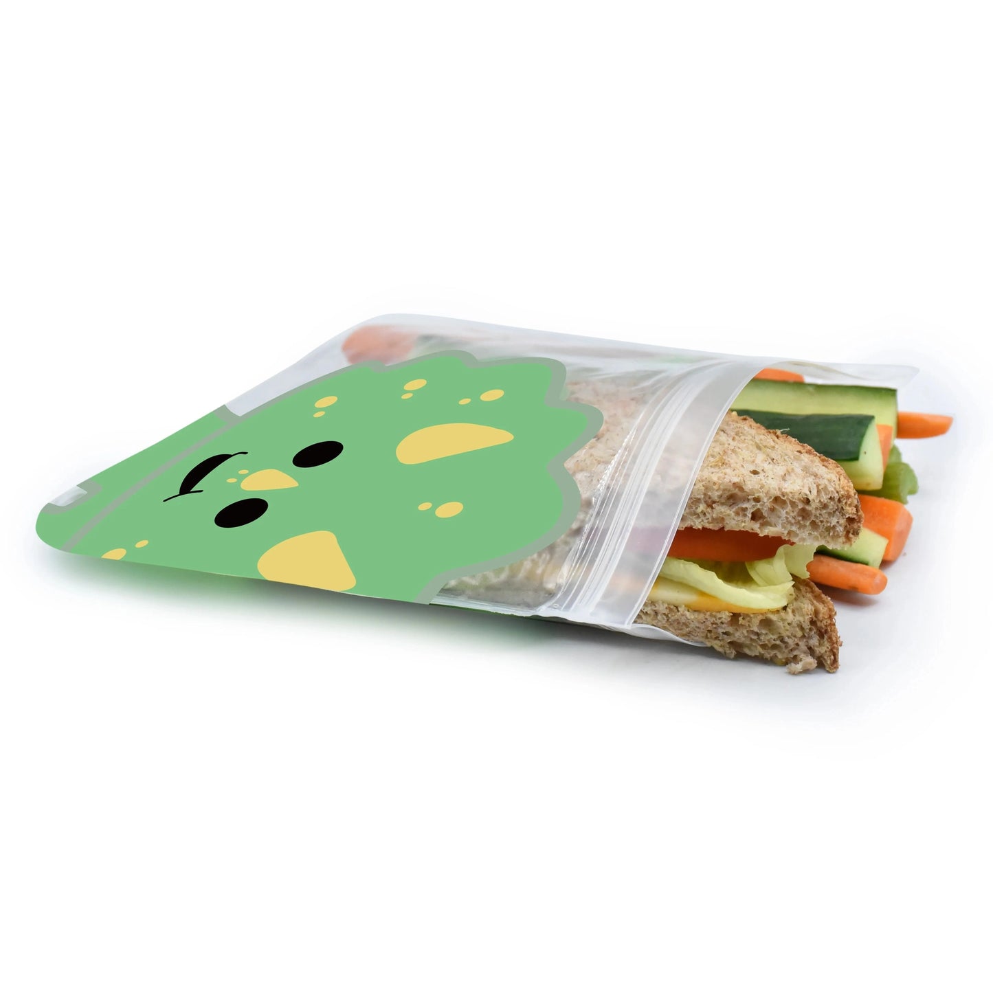 Melii Reusable Eva Animal Snack Bags - 4 pack Multicolor - 3 to 6 Years