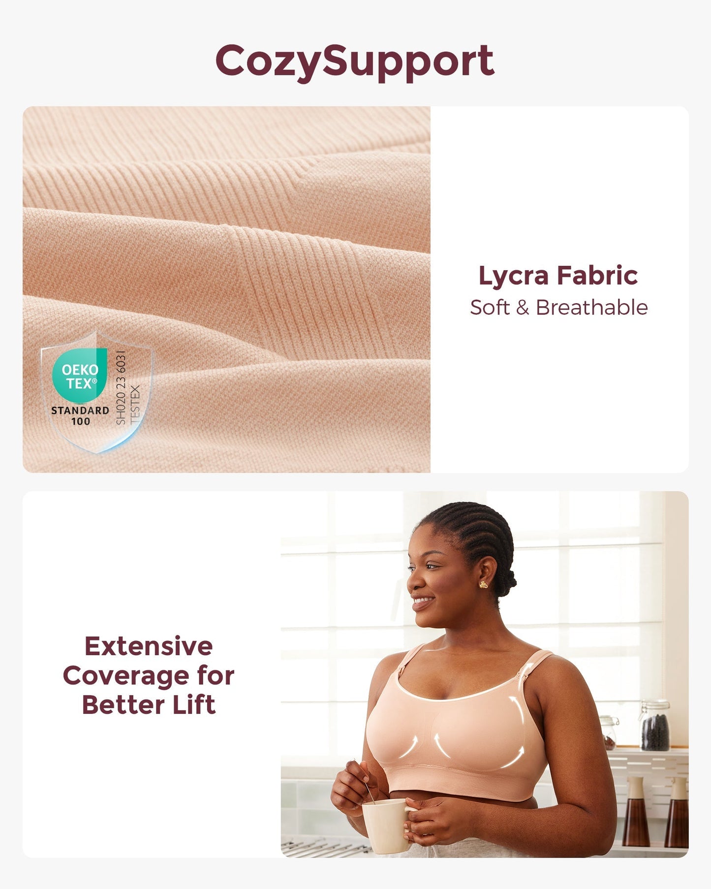 Momcozy Maternity Accessory 4-in-1 Hands-Free Pumping Bra - Skin