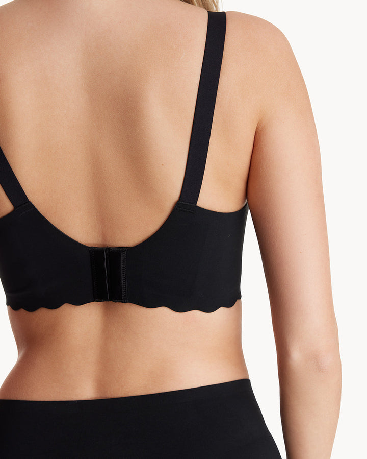 Momcozy Maternity Accessory Seamless Support Floral Nursing Bra-Black