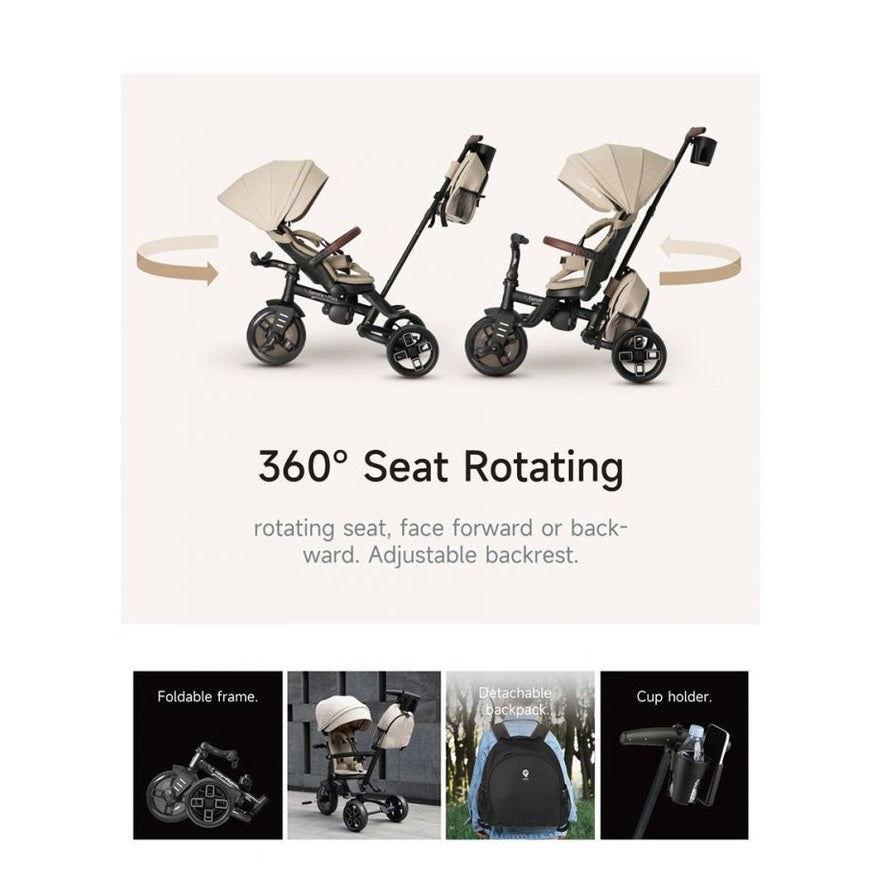Qplay Stroller Comfo Max 7in1 Grey 10 to 72 Months