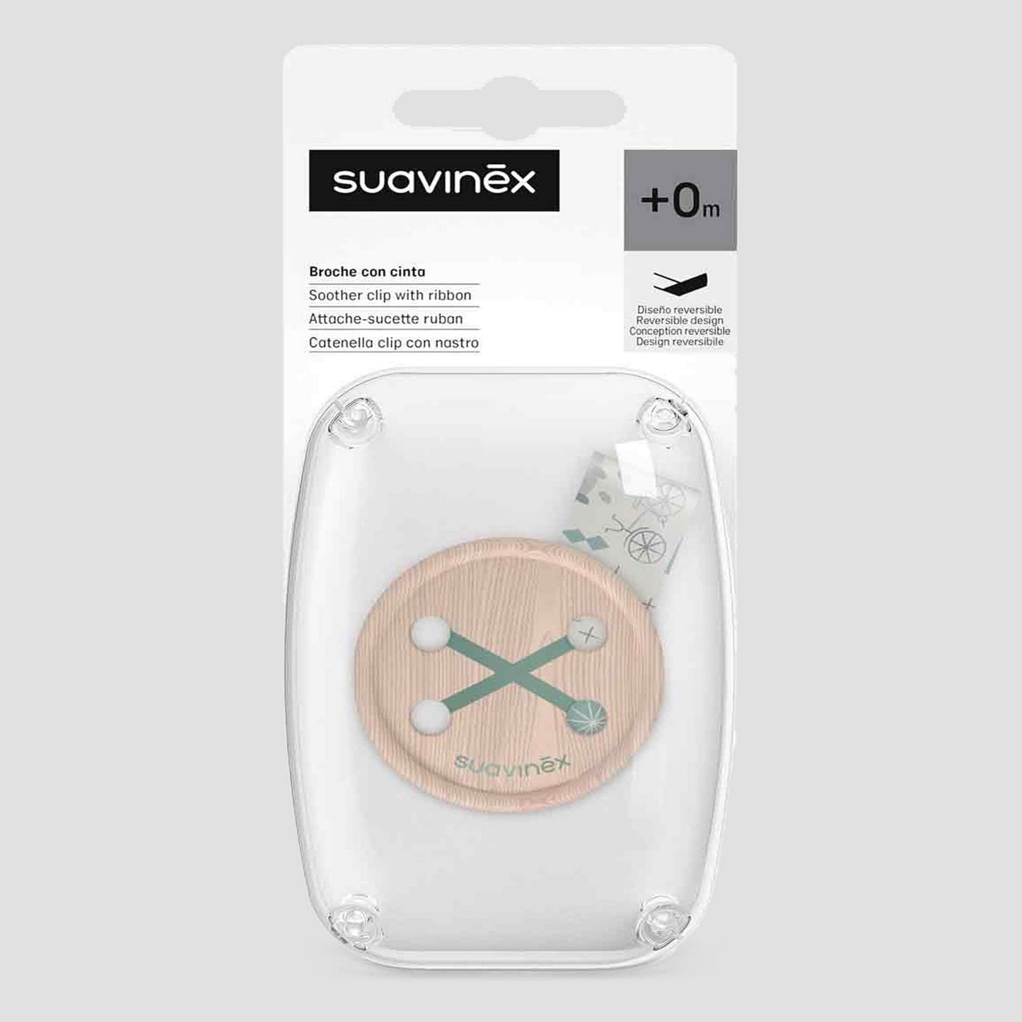 Suavinex Soother Button Clip with Ribbon - Suavinex baby product